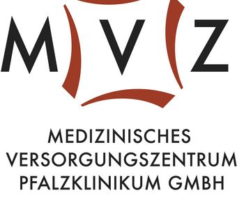 Hier ist das Logo des MVZ Pfalzklinikum abgebildet in rot und schwarz.